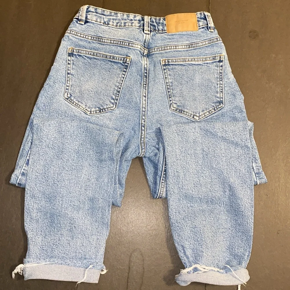 Vero Moda Denim 25/32 High Rise Crop Ankle Washout Distress Jeans - Picture 6 of 14